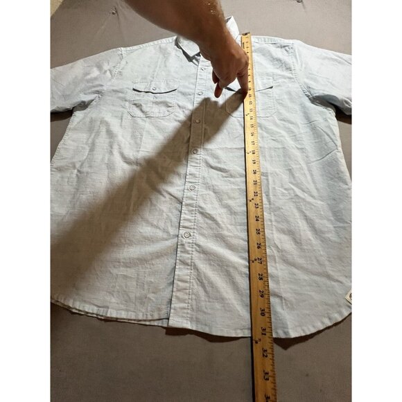 Free Planet Button Up Shirt Men’s 2x Blue Pocketed Short Sleeve. - Picture 9 of 10